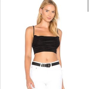 NWOT House of Harlow velvet crop top